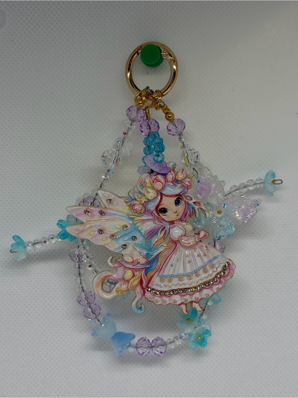 Fairy Beaded Keychain in Multicolor